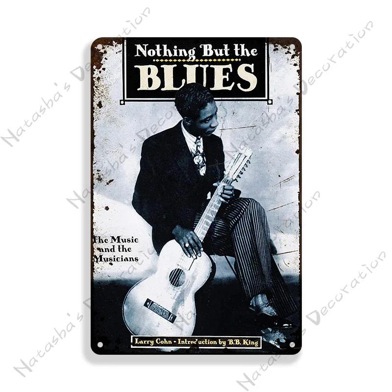 Classic Blues Metal Tin Sign Home Bar Wall Decor Signs Rusty Metal Signs Singer Metal Plaque Decorative Plate Industrial Decor
