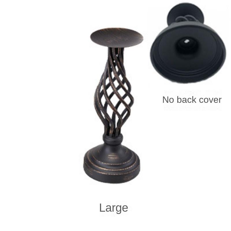 American Retro Candlestick Ornament Hollowed Out Black Valentine's Day Table Wedding Candlelight Dinner Prop Decoration Cup