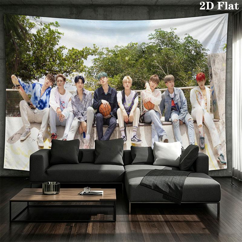 ATEEZ Poster Wall tapestry, aesthetic printed fabric blanket, suitable for bedroom, living room, and home decor.