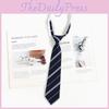 Kids Tie With Striped Badge Pattern For School Uniforms And Casual Wear