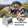 Stainless Steel Wood Burning Folding Camping Stove Lightweight Camping Hiking