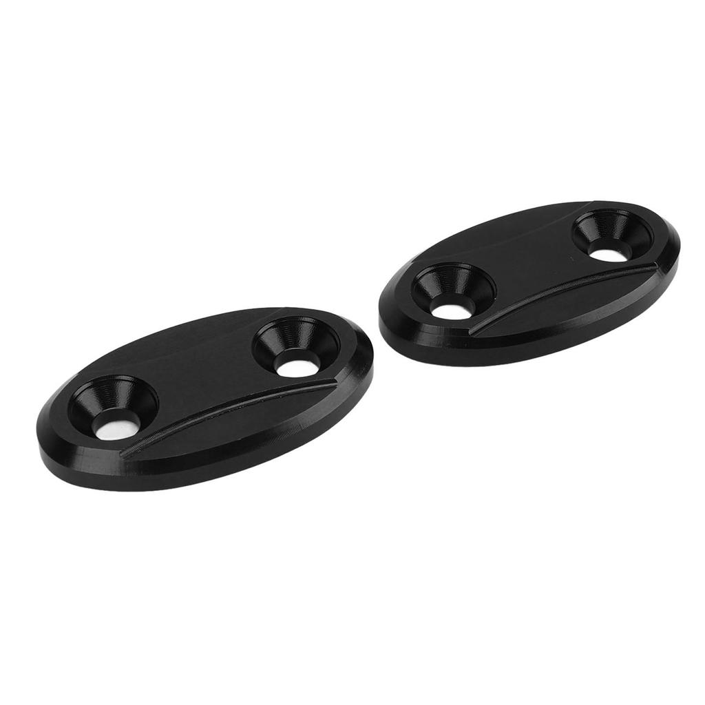 2 stk Motorsykkel Bakspeildeksel Base Aluminium Legering Vindskjerm Speilhulldeksel for S1000RR 2009‑2019 Svart