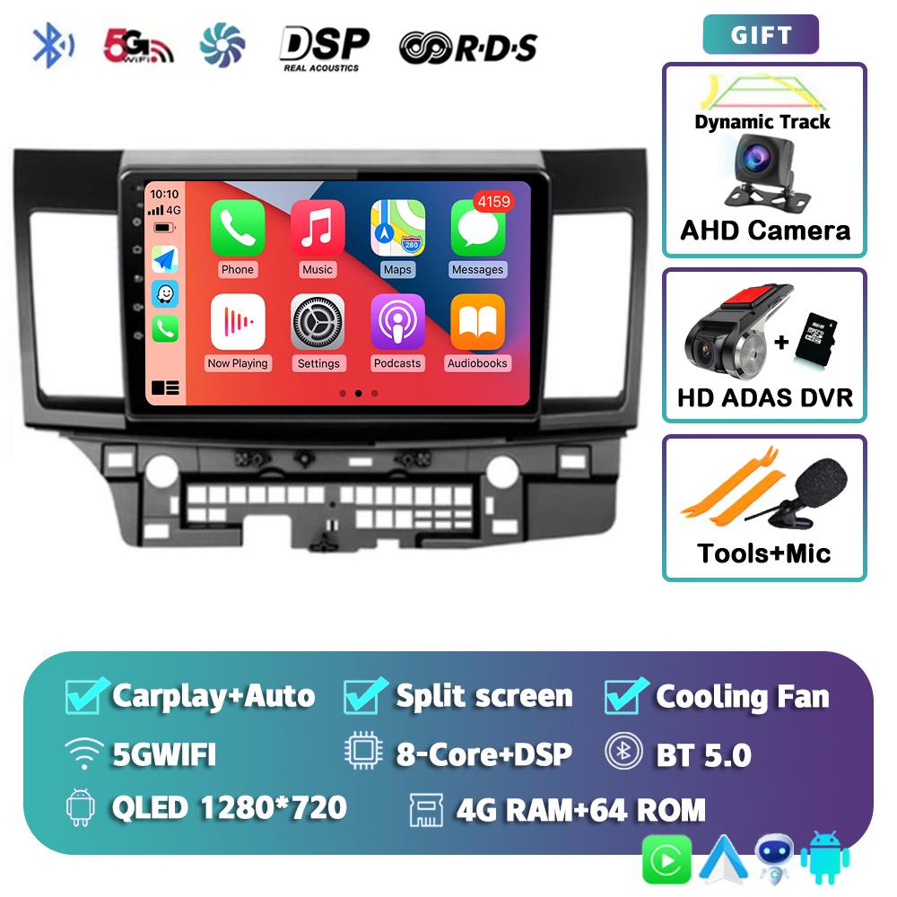 Android 14 WIFI+4G Car Radio For Mitsubishi Lancer 10 CY 2007-2017 Multimedia Video Player Navigation GPS Stereo 2 Din Head Unit