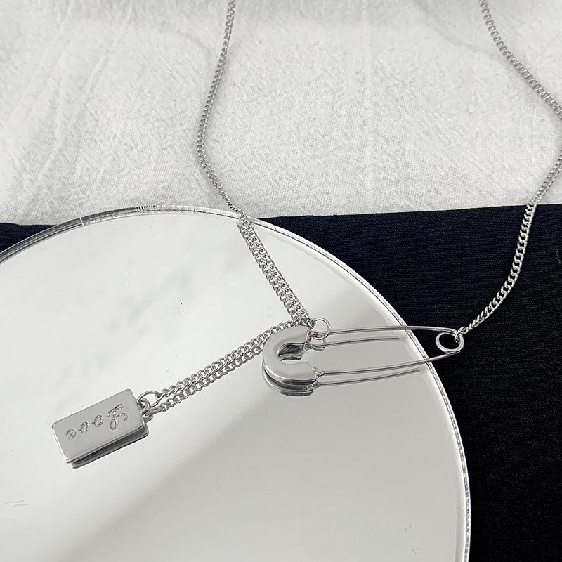 2021 Trend: Sterling Silver Paperclip Tag Love Letter Necklace