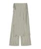 Nigaennikol Wrinkle Layered Wrap Skirt Pants_Khaki