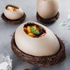 Kreative Vogelnester Dekorationen Dessertschale Eierschale Straußenei Form Keramikschale Kaltgetränke Grillrestaurant Geschirr
