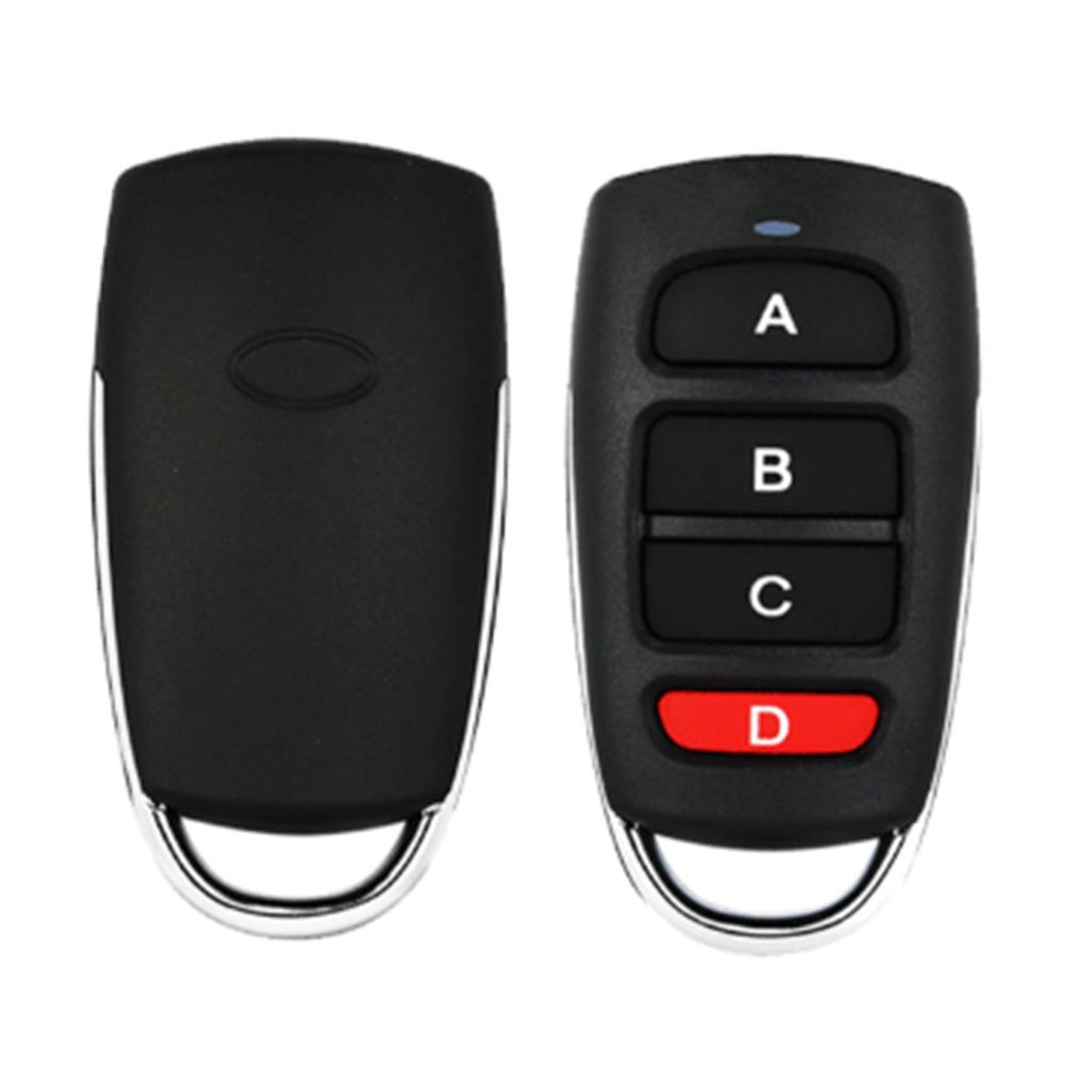 433MHz Cloning Key Fob 4 Buttons Waterproof Wireless Cloning Remote Control for Garage Door Electric Roller