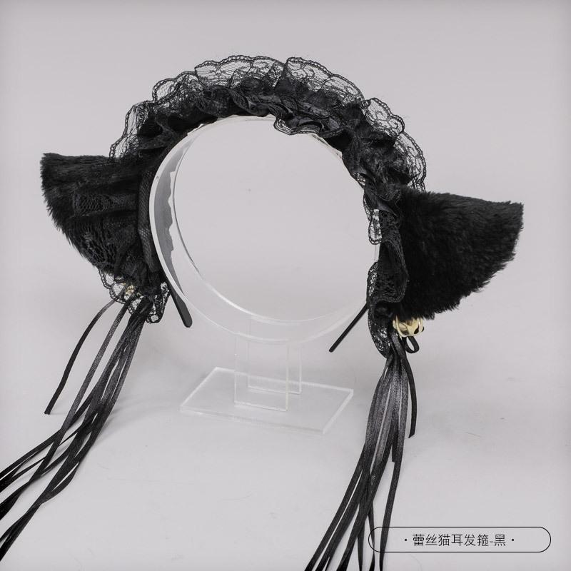 A piece of hair delivery cosplay props accessories cat lady hair accessories animal ears maid jewelry bells cat ears headband one size fits all