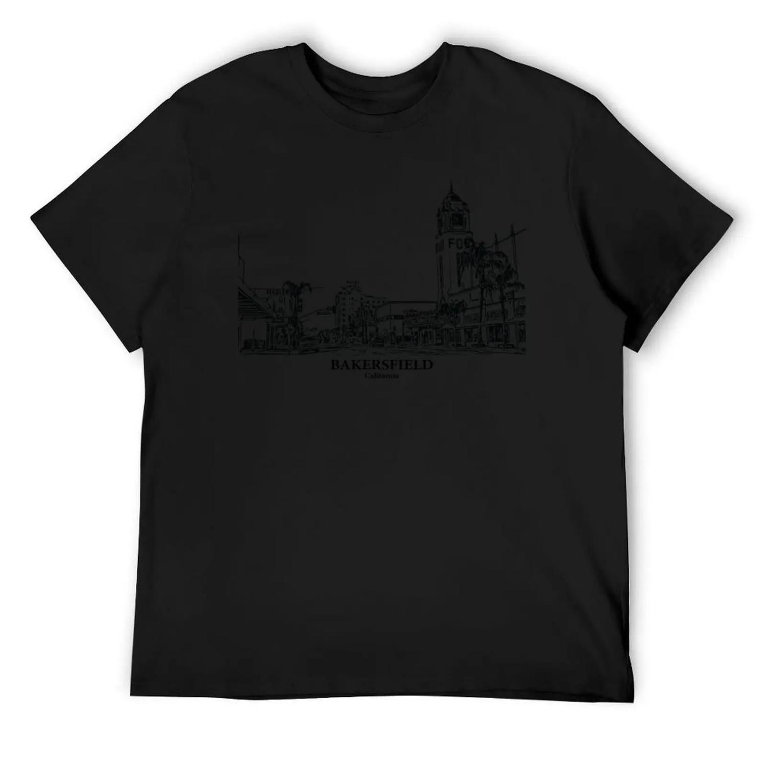 Bakersfield - California T-Shirt shirts graphic funny costumes graphic t shirt vintage custom t shirt black t-shirts for men XXXXXL разноцветный
