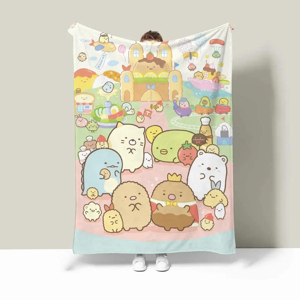 

Sumikko Gurashi Bed Throw Blankets for Decorative Sofa Blanket Home and Decoration Summer Blanket King Size Luxury Bedding Knee 75x90cm