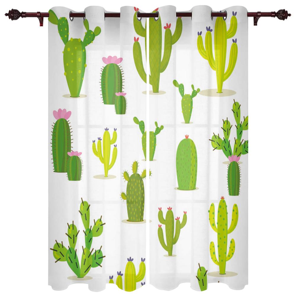Растение Зеленый Кактус Геометрические Полосы Роскошные Домашние Шторы Товары для дома — фото 17