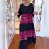 European and American Women's Clothing Elegant Casual Loose Pendulum Leopard Print Splicing Dress