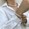 Bead Imitation Pearl Necklace Bracelet Set Fashion Jewelry Korean Style Bracelet Men Clavicle Chain