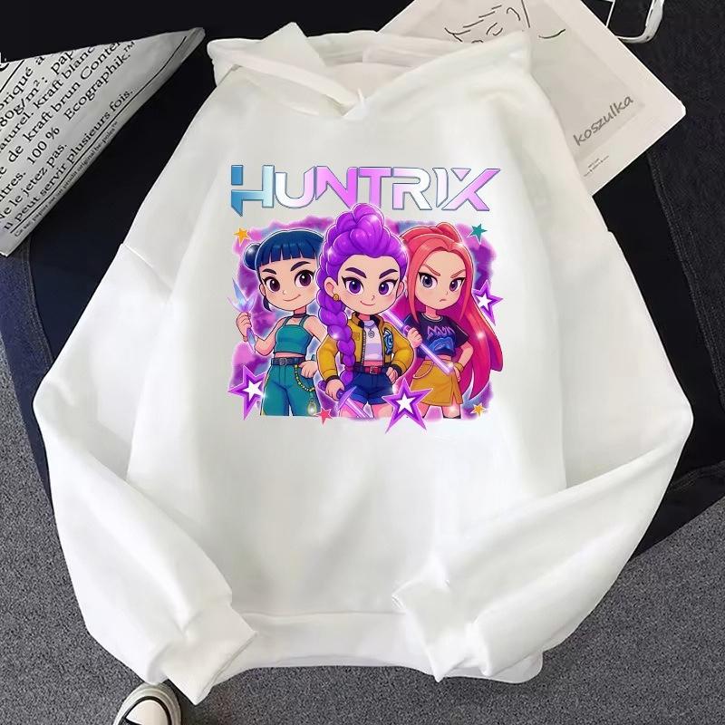 Autumn Winter Cute Soft Hoodie Witch Hunting Group Print Fashionable Comfortable Warm Children's Hoodie