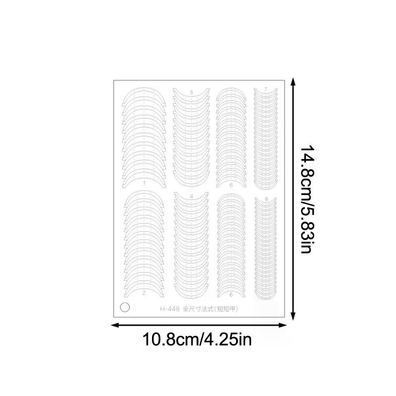 Fully Transparent Hollow French Nail Stickers Spray Painting Stencil French Edges Templates Patting Glue Adhesive Auxiliary Tool