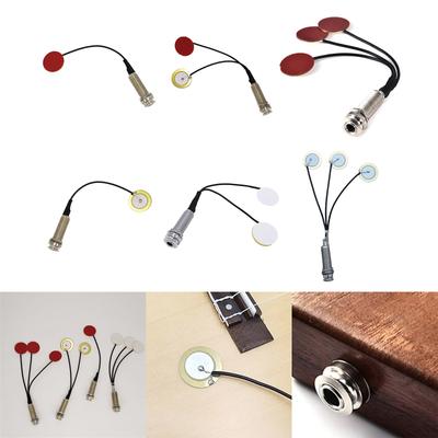 Kalimba Thumb Piano Pickup Piezo Transducer with Endpin Jack Contact with 6.35mm End Pin Jack for Thumb Piano Kalimba
