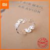 Bohemian Vintage BF CLUB Silver Color Leaf Rings for Women Bijoux Gift Female Adjustable Size Finger Rings Anillos Wholesale