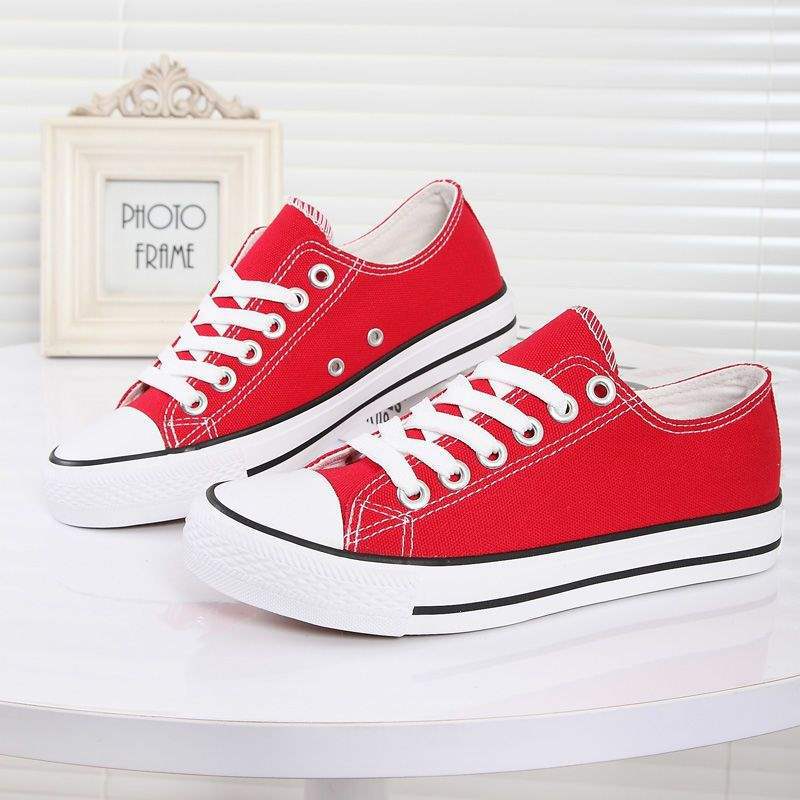 Small black shoes spring all black tide flat baseplate shoes sneakers canvas shoes