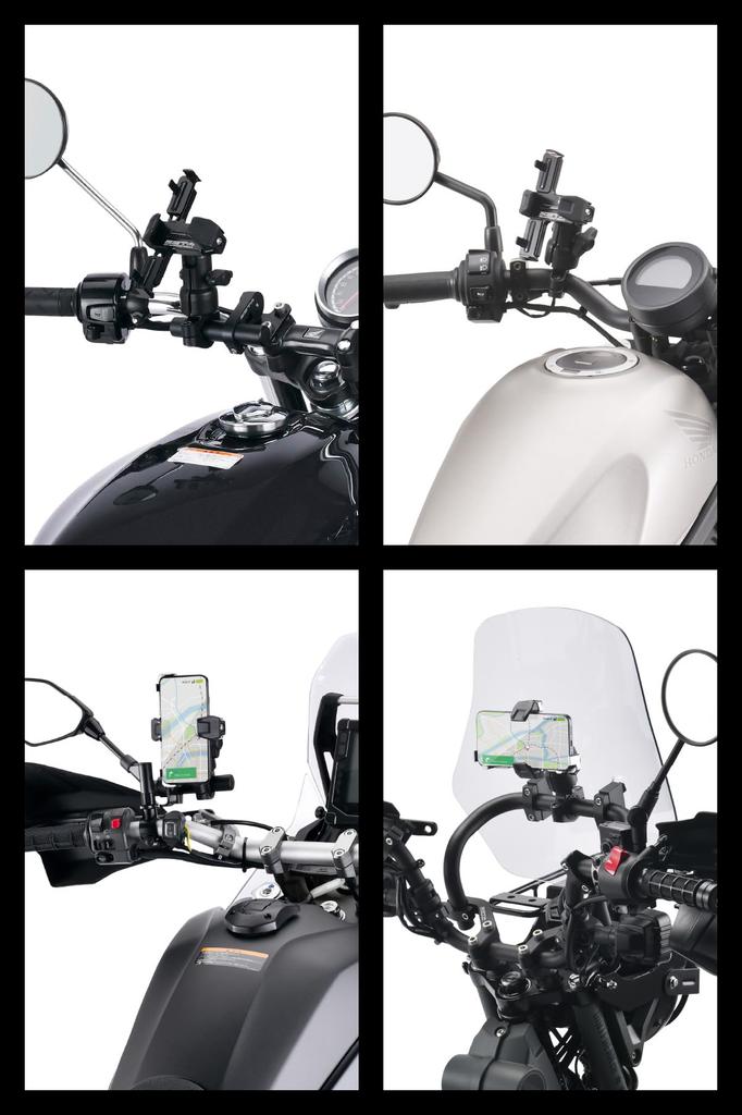 ZETA RACING Tufflock Smartphone Single Compatible with Handlebar Diameters Adjustable Ball Mount for High Reduced Dirtfreak F5504 Product Mount, Unit,