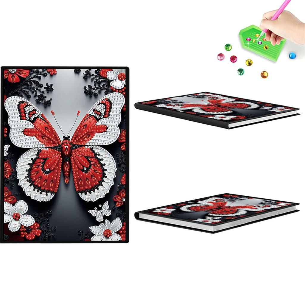 50-seitiges A5-Format 5D DIY Diamantkunst Malbuch-Set Strasskunst Malbuch-Set für Geburtstags- oder Weihnachtsgeschenke