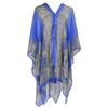 Women Summer Beach Bikini Cover Up Loose Chiffon Blouse Shawl Scarf with Buttons