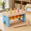 Digital Pounding Bench Toy Tabletop Wooden Colorful Number Peg