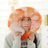 U Neckpillow Simulated Shrimp Poop Head Set Simulated Shrimp Plush Peeled Prawns Plush Toys  Girl
