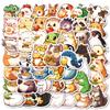 50 Super Cute Hand-Painted Cat Eats Fish Graffiti Stickers Children'S Cartoon Stickers