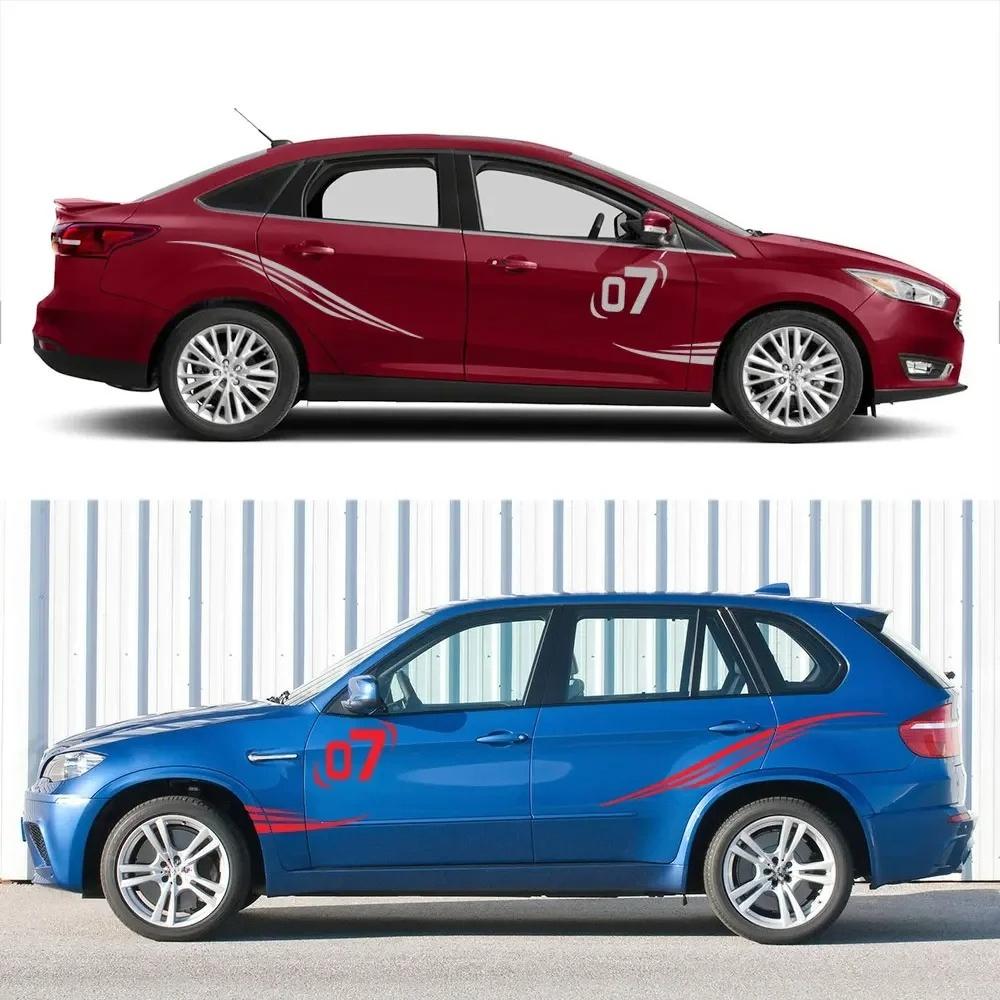 Car Racing Sport Styling Stickers Car Tuning Accessories For Ford Focus VW Golf Subaru BRZ Passat BMW Peugeot Telsa Toyota Honda