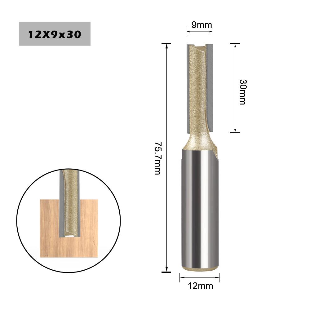 Woodworking Professional Reverse Metric Straight Knife Double Blade Slotting Straight Knife Engraving Machine Knife Head 7,8,9,10,11,12Mm