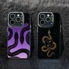 D-Snake Classic Phone Case For iPhone17, 16,15,14,13,12 Pro Max Black Candy Matte Shockproof Cover