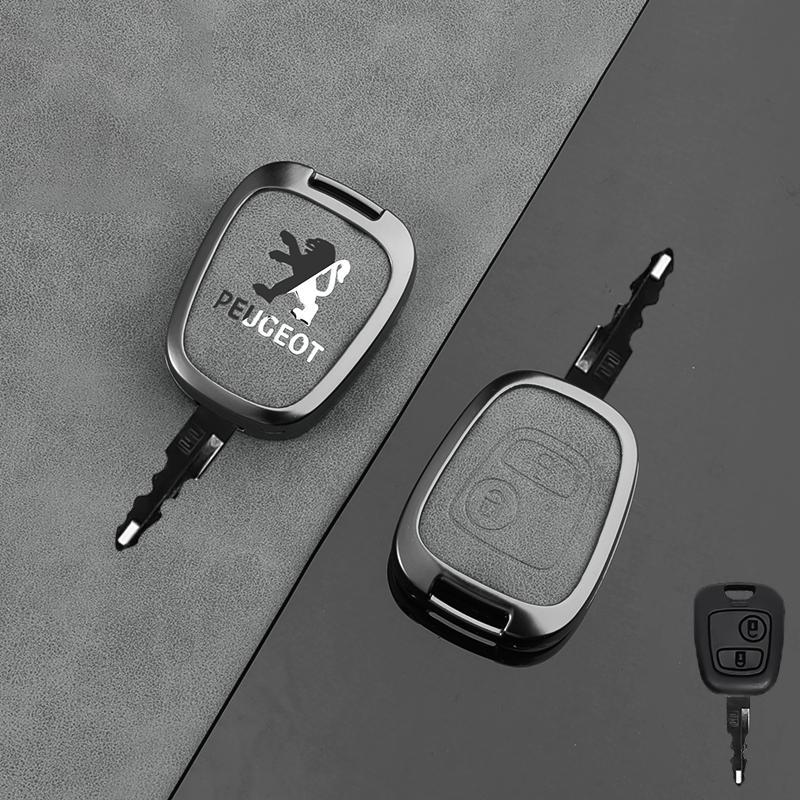 

2026 Горячая Автомобильная Наклейка Сплав Кожа Чехол Защитная Оболочка Для Брелка Автомобиля Peugeot 106 107 206 207 306 307 406 407 Авто Ке