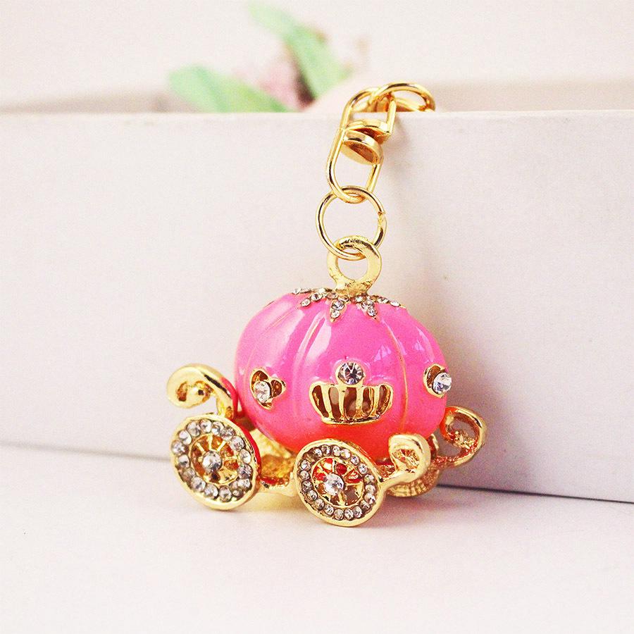 Creative Diamond Drip Pumpkin Car Keychain Přívěsek - roztomilý dárek a taška jako doplněk pro dámy