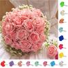 0Pcs Wedding Flowers Foam Roses Artificial Bride Delicate Colorfast Candy