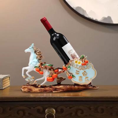 Porte-bouteille de vin en forme de cheval, décoratif et créatif, pour comptoir