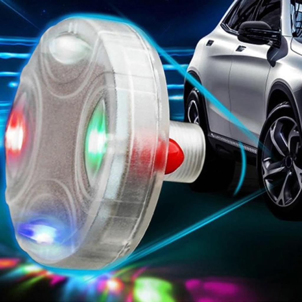 Gevrkjenp LED Wheel Light, Tire Valve Cap Lamp - Tire Valve Lamp Solar Wheel