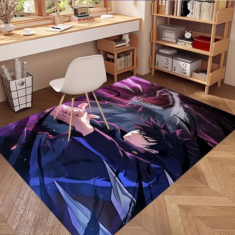 Jujutsu Kaisen Print Rug, Washable Floor Carpet, For Entryway Dorm Laundry Room Office Study, Home Decor Birthday Christmas Gift