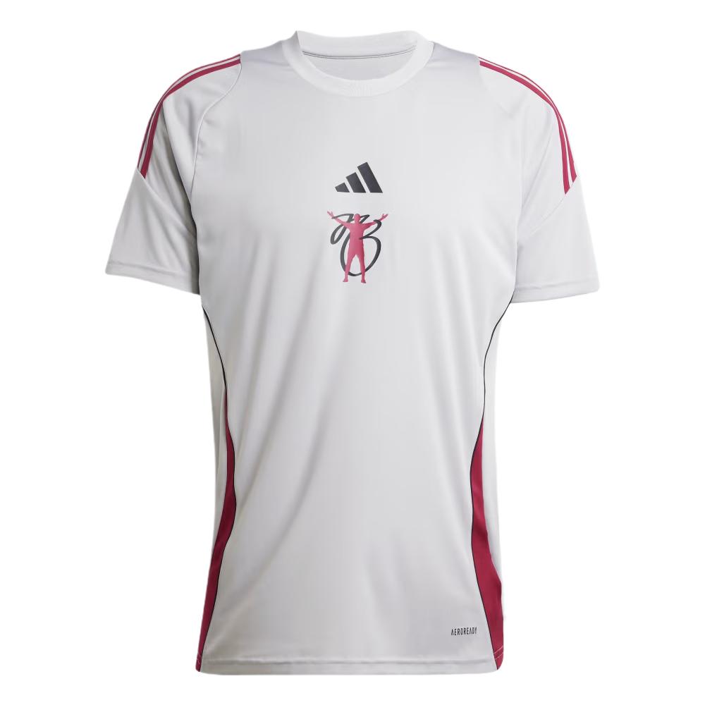 

Adidas Aeroready Удобная Модная Простая Универсальная Футбольная Джерси Мужские топы Серый JX1954 XL