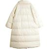 Elle 90 White Duck Down Long Down Jacket Winter Coat Lapel Thick Warm Elegant Outerwear Women outerwear EY36425