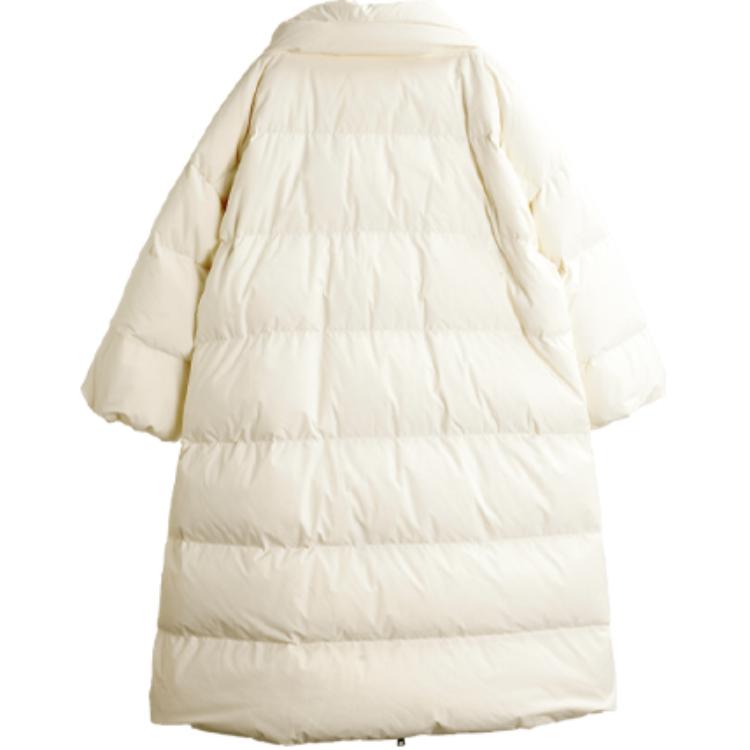 Elle 90 White Duck Down Long Down Jacket Winter Coat Lapel Thick Warm Elegant Outerwear Women outerwear EY36425