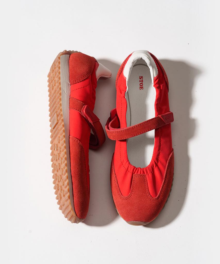 Stoe Heidi Mary Jane Sneakers, Red