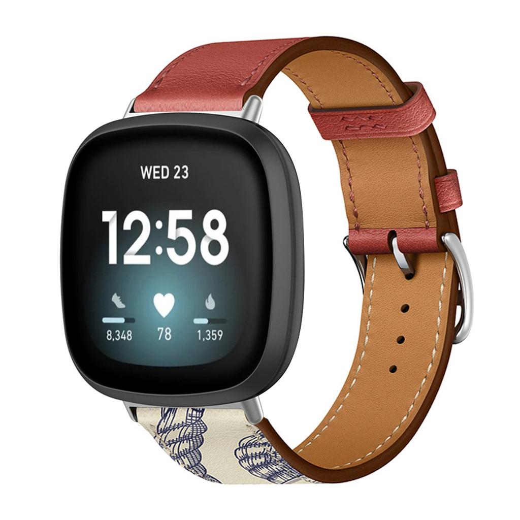Leather Bracelet Strap For Fitbit Versa 4 3 2 1 Versa Lite Smart Watch Wristband Replacement Strap For Fitbit Sense/sense 2 Watchband