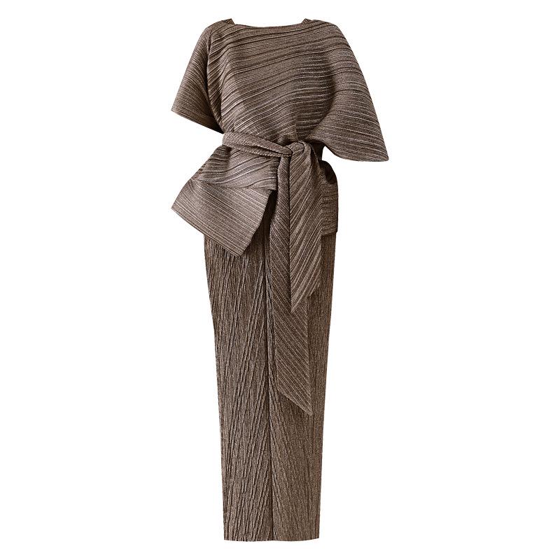 2025 Spring Middle East Elegant Women's Slim Pleated Two-Piece Evening Dress