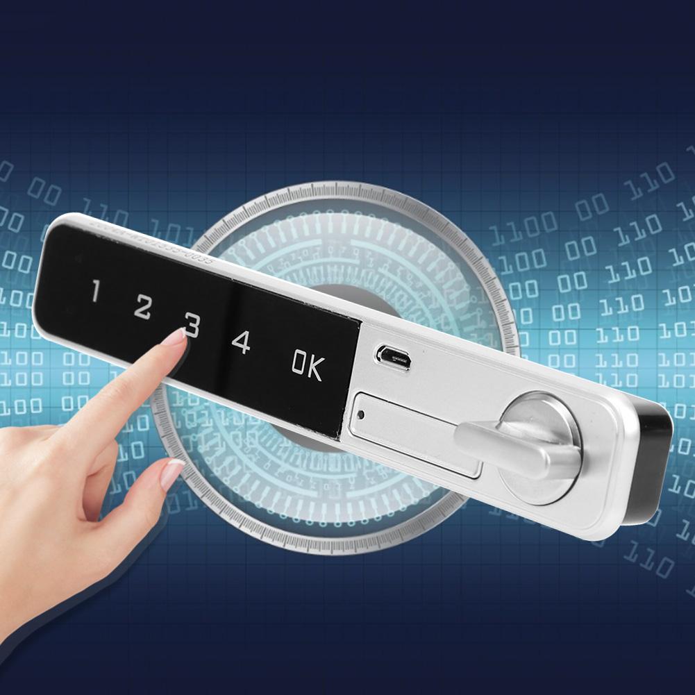 Smart Password Lock Zinc Alloy Touch Keypad Flat Bolt for File Cabinet Wardrobe