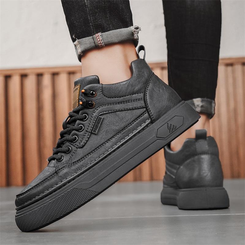 New Fashion Autumn And Winter Men's Low Top Martin Boots Students Male Boys Trending Soft Sole Work Shoes Labor Protection Martin Sneakers