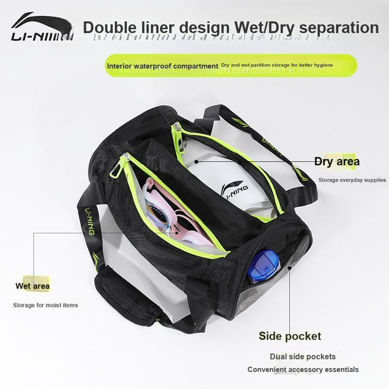 New LiNing Polyester Swim Bag Unisex Navy Blue LNBT752