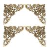 12pcs Metal Hollow Shape Corner Antique Style Edge Protector  Home & Office Daily Supplies