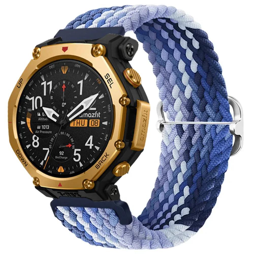 20/22mm Nylon Braided Strap For Amazfit T-Rex3 Pro 44/48mm/Helio Comfortable Band Huawei Watch 5/4 GT6-5-4 Pro 46mm Accessories