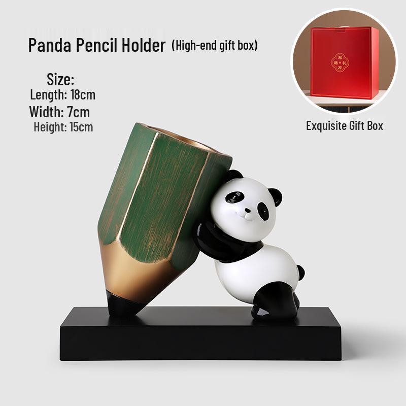 Creative Panda Pencil Holder - Cute Desk Ornament & Gift for Kids and Friends, Ideal for Birthday Decorations