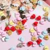 20/40pcs 5mm Mini Button DIY Doll Clothes Metal Printed Buckle Heart Pattern Buckles for 1/6 Doll Clothing Sewing Accessories